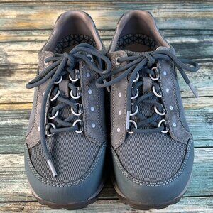 Dansko Peggy Sneakers Size 5.5-6 Blue Leather Fabric Waterproof Vibram Walking